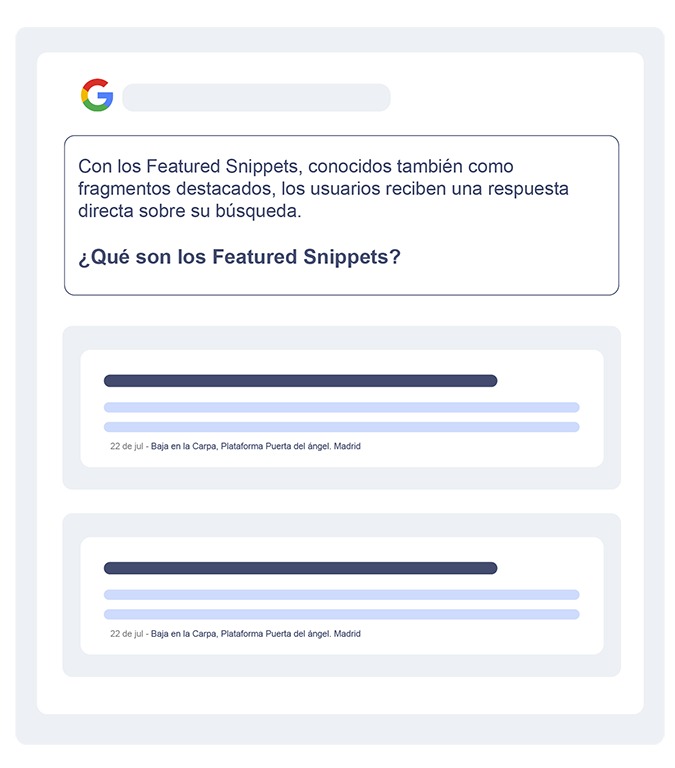 featured snippets en Google